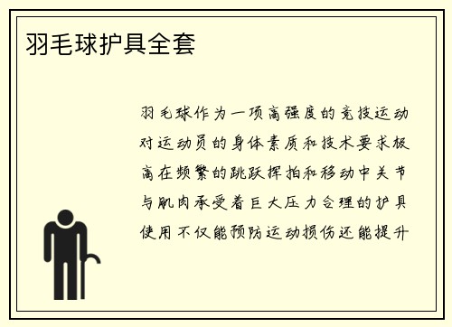 羽毛球护具全套